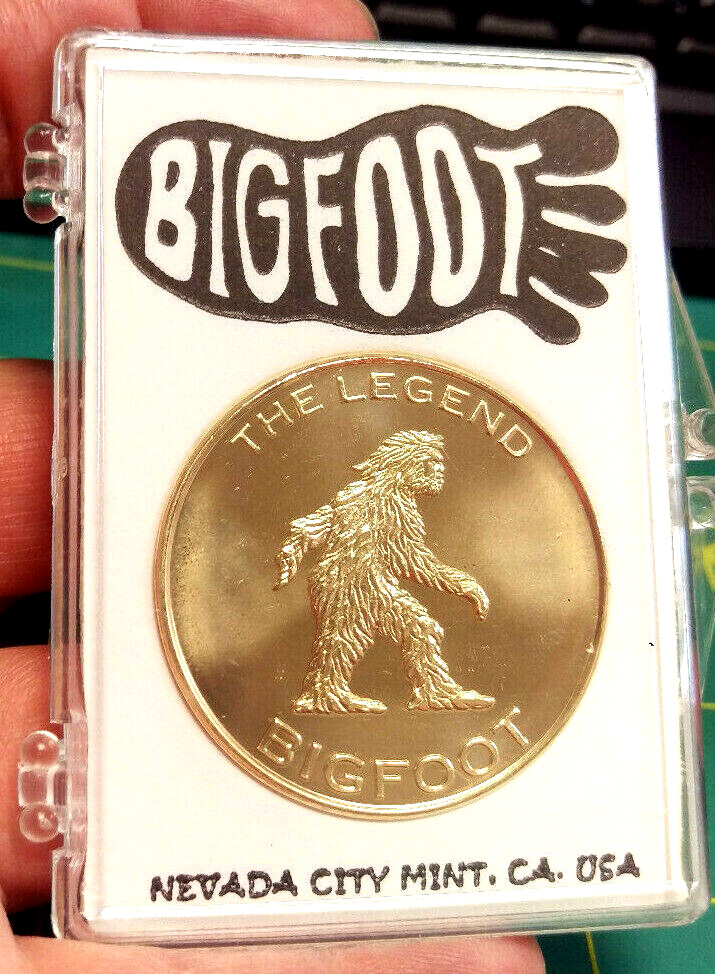 Bigfoot The Legend Souvenir Brass Coin token w/ Sasquatch & other names on back
