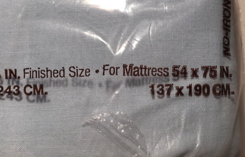 Vintage BIBB Double Flat Sheet Solid Light Blue Cotton Blend NEW NIP NOS