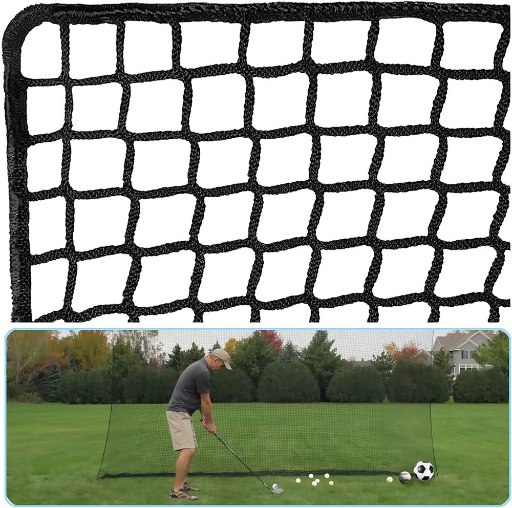 Golf Practice Net Netting Barrier Nets Nylon Black NEW