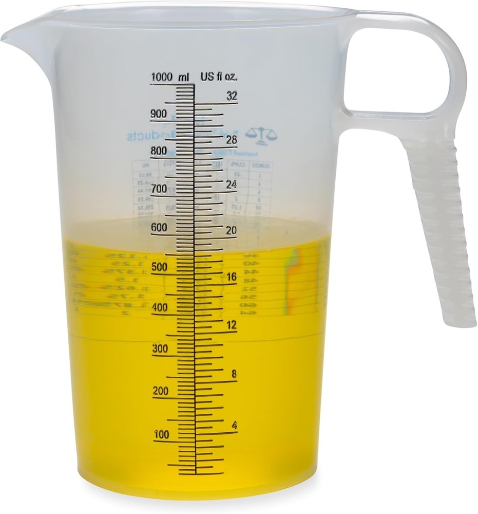 32oz Measure Pitcher with Conversion Chart Food Grade