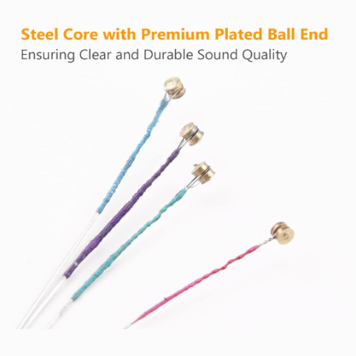 12-Pack Violin Strings 4/4 Full Size Steel Core Nickel Ball End Set