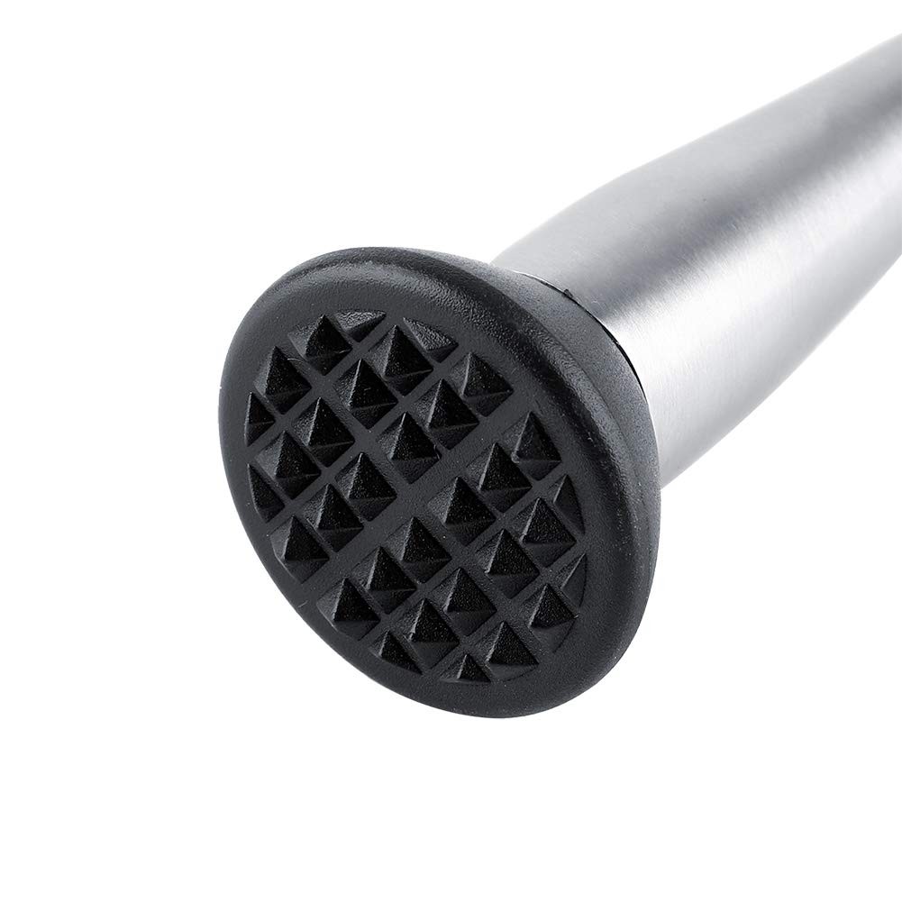 Long Stainless Steel Cocktail Muddler, 11inch Professional Drink Silver