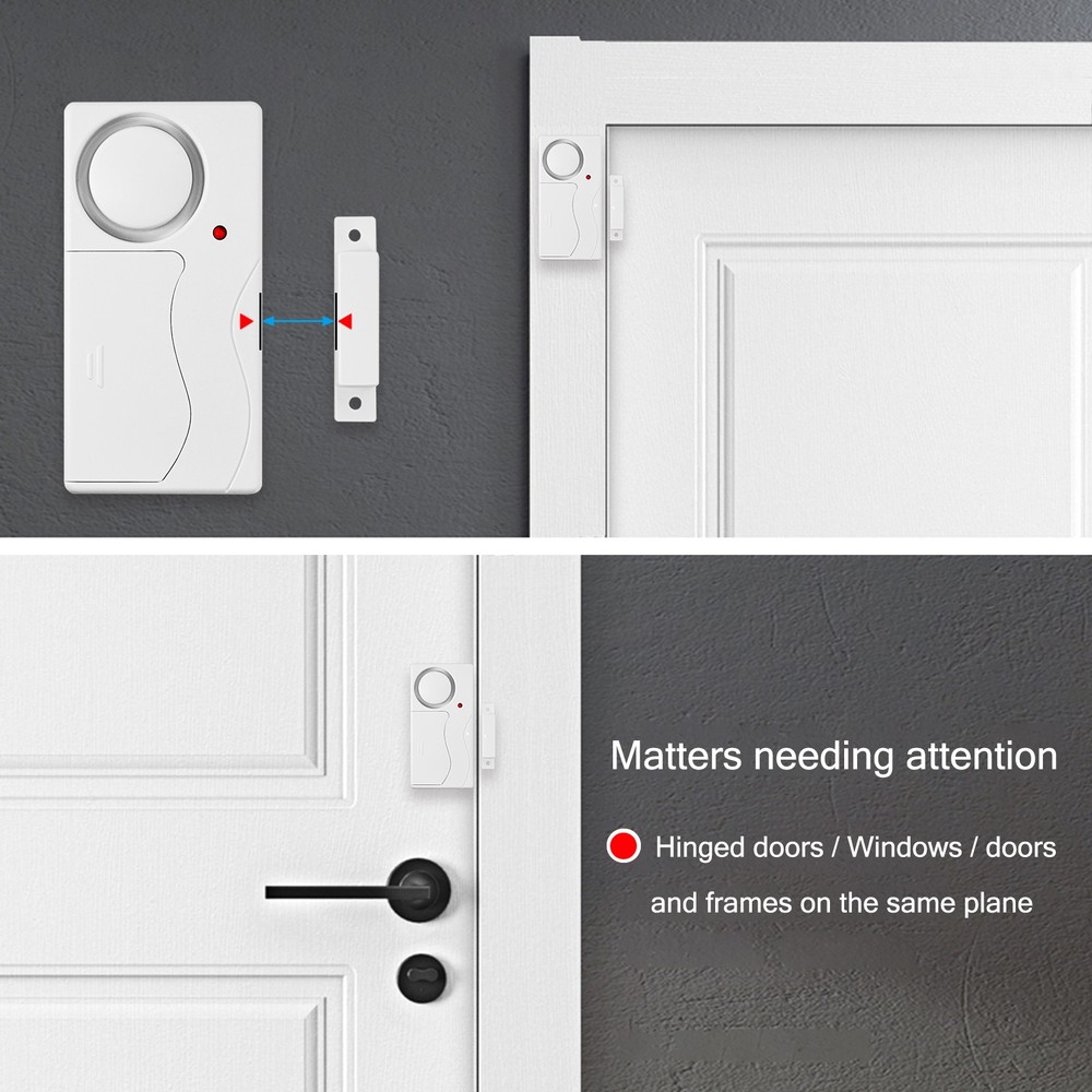 Wireless Door Sensor Chime Kit Remote Magnetic Sensor Burglar Alarm security US