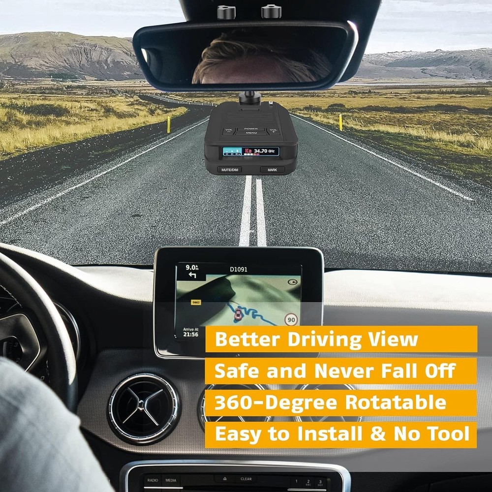 360-Degree Adjustable Radar Detector Mount for Uniden Models - Effortless Setup