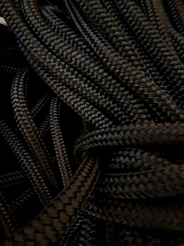 1/2 " x 90 ft. Double Braid Polyester Rope. US Made Black