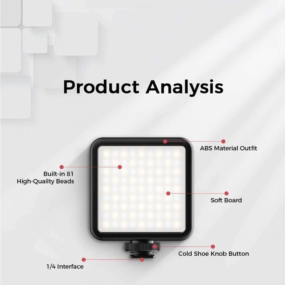 Ulanzi VIJIM VL81 Mini LED Video Light Studio Lighting Soft Diffuser Vlog Light