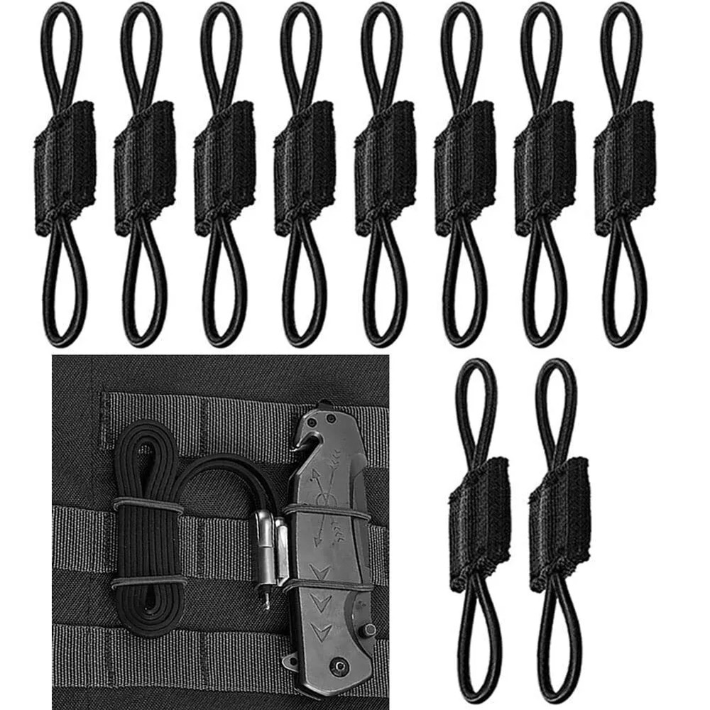 10Pcs Tactical Molle Backpack Accessories Attachment PTT Antenna Binding Buckle