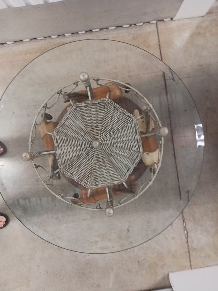 2-Carousel Horse End Tables