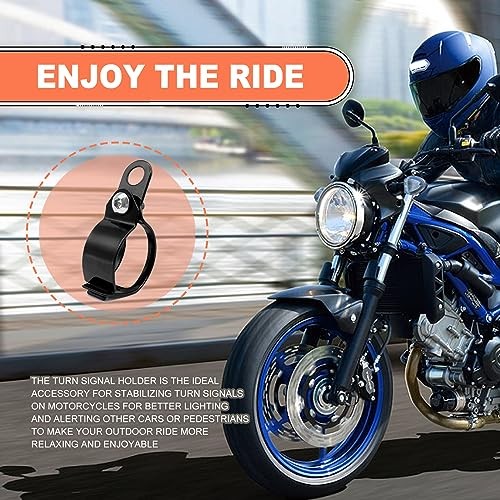 2 Pairs Aluminium Alloy Motorcycle Fork Indicator Brackets, Universal
