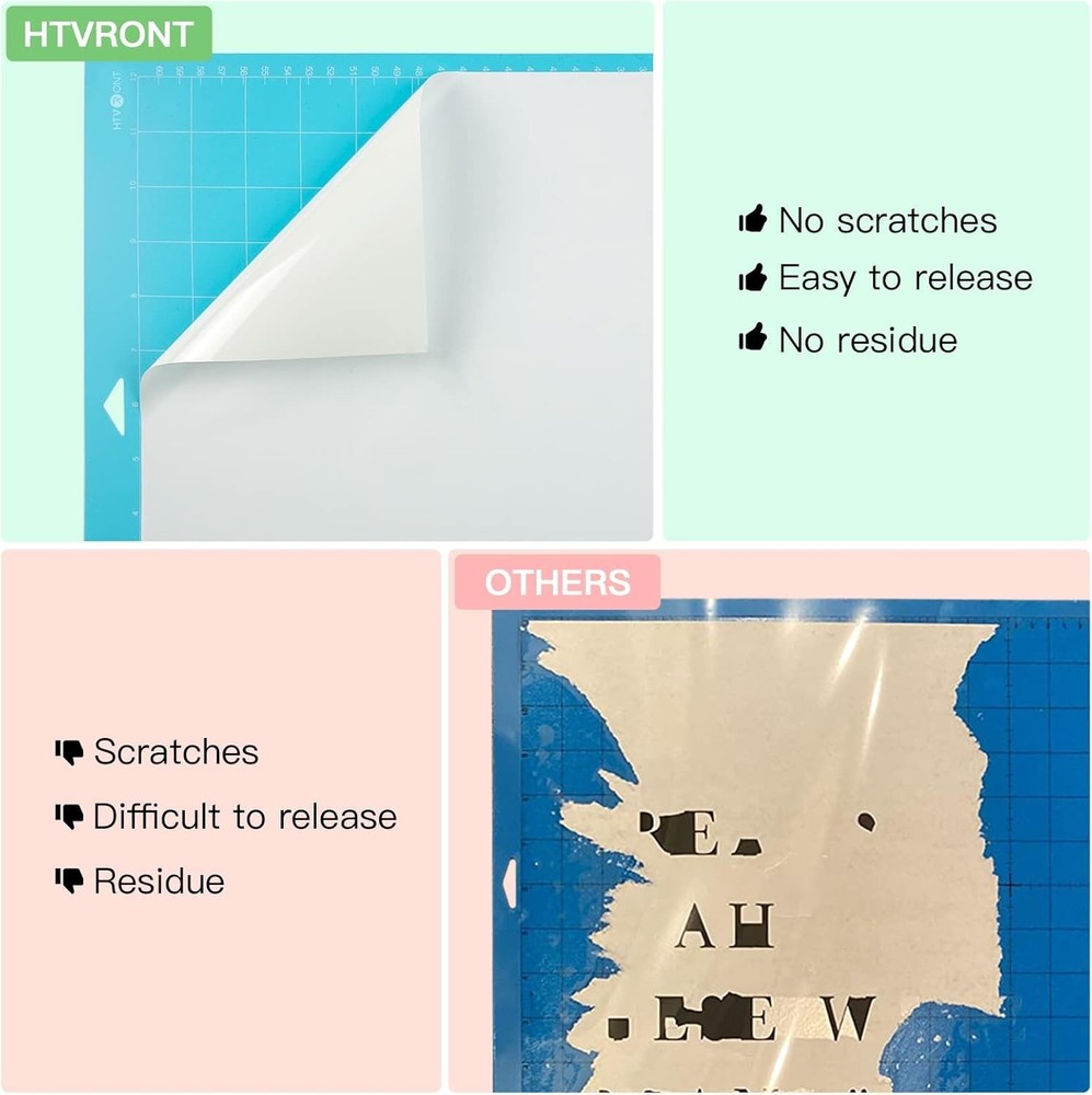 Cutting Mat, 3 Pack Cutting Mat 12x24Standard, Light, StrongGrip Compatible w...