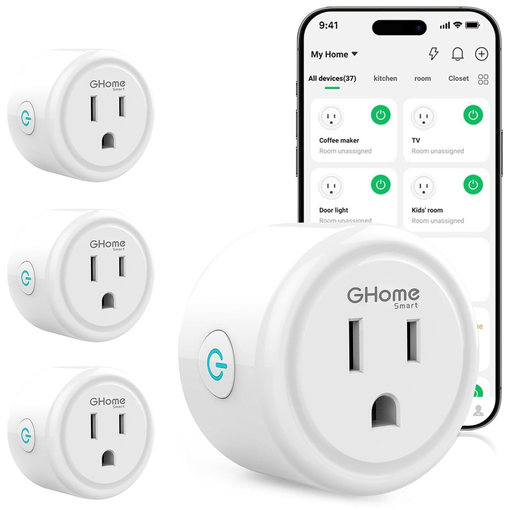 Plug, WiFi Smart Plugs Work with Alexa and Google Home, Smart Outlet Timer wi...