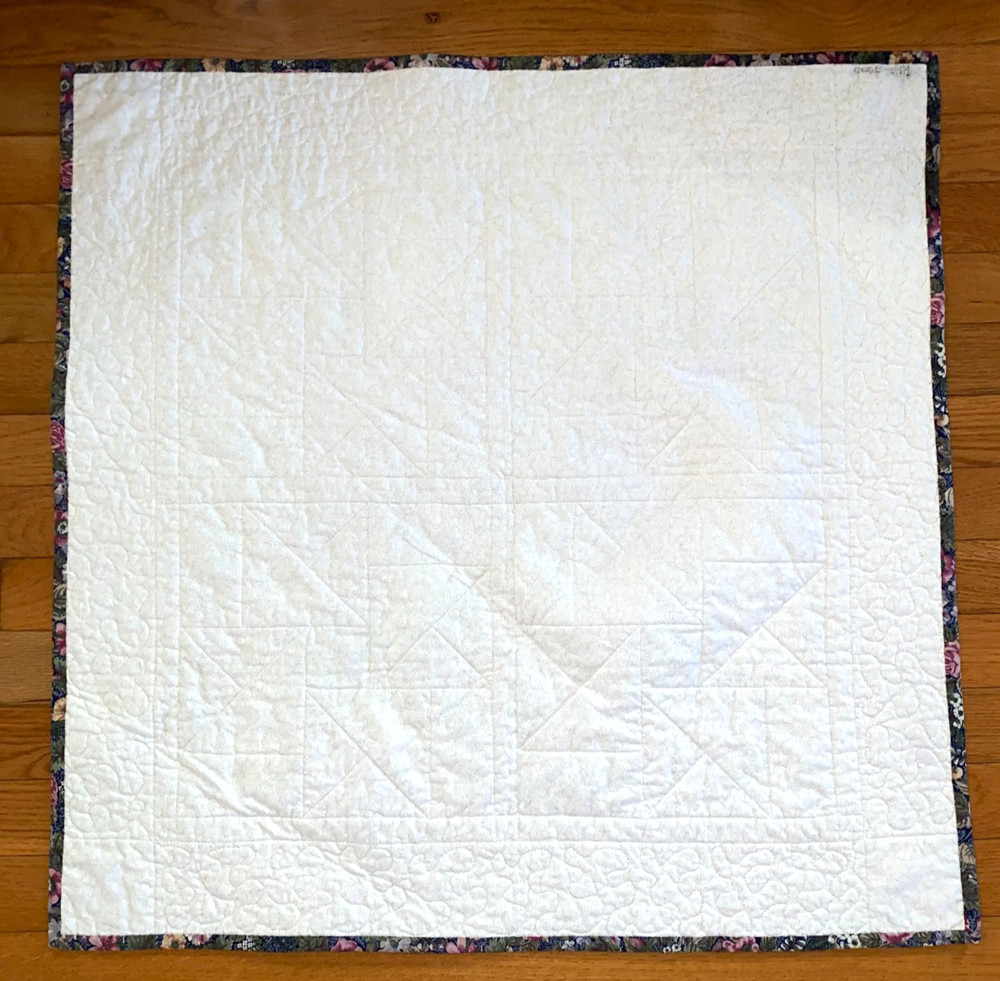Quilted Patchwork Pinwheel Lap Quilt, Wall Hanging or Table Topper