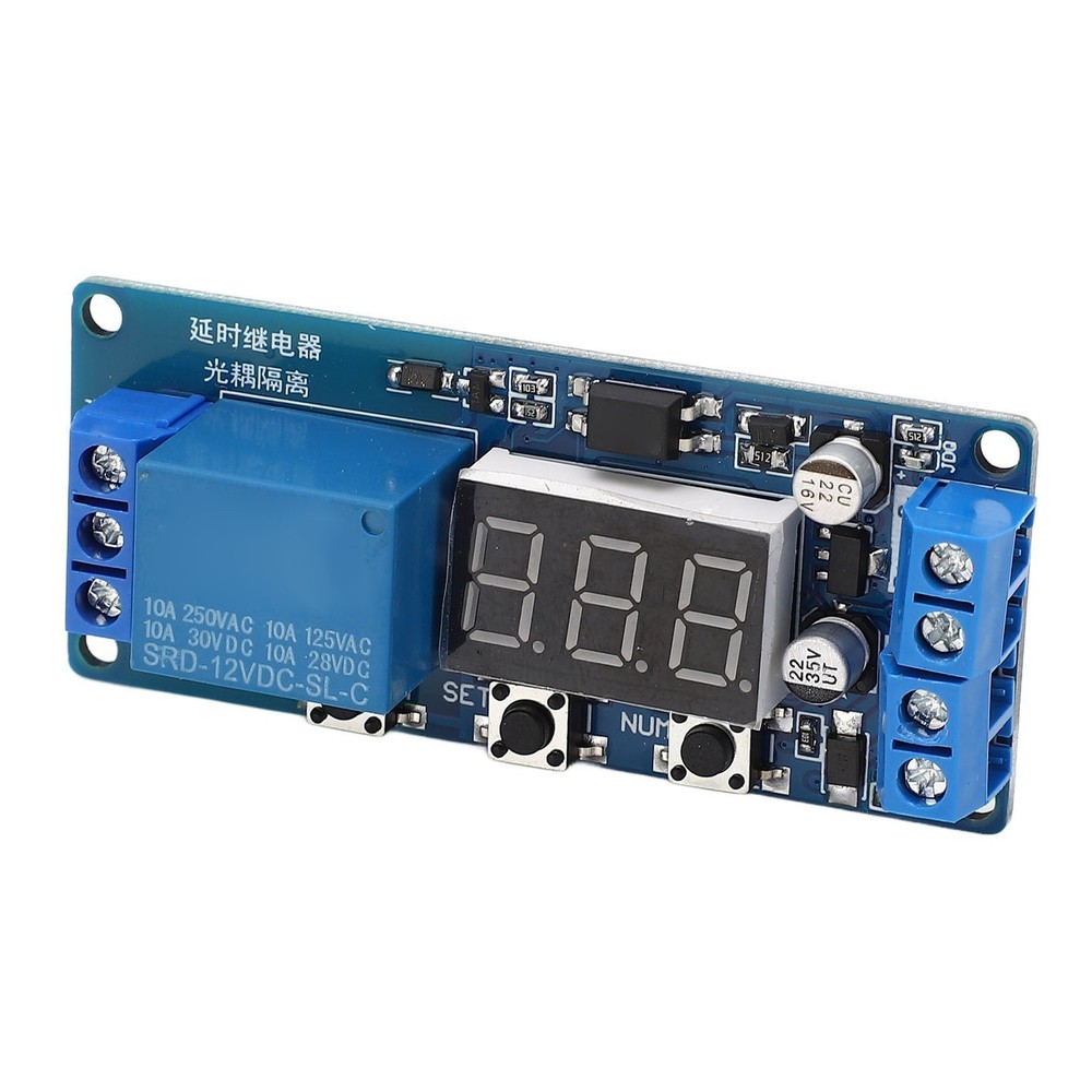 Time Delay Relay Module 12VDC Switching Controller Board Electrical Timer