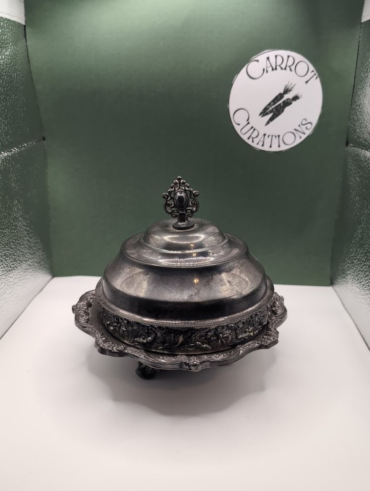 Vintage Poole Silverplate Covered Dish