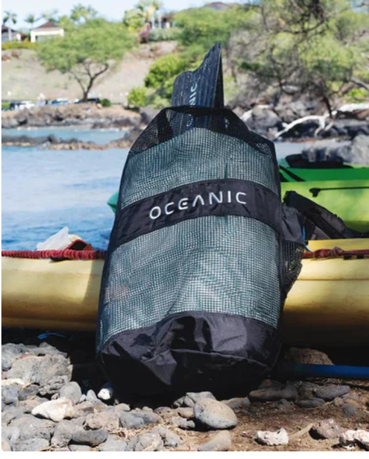 Oceanic Mesh Backpack Gear Bag 82L Black Scuba Dive Bag NEW