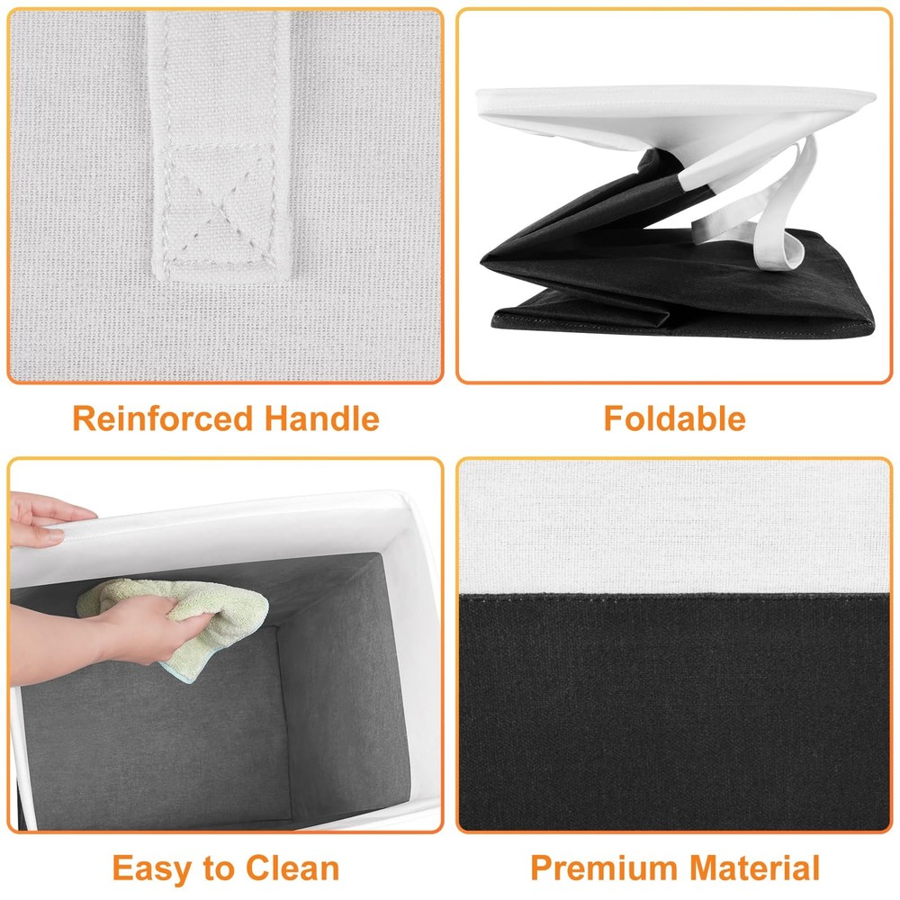 laundry basket 3-Pack, laundry hamper, Hamper with handles, collapsible laund...