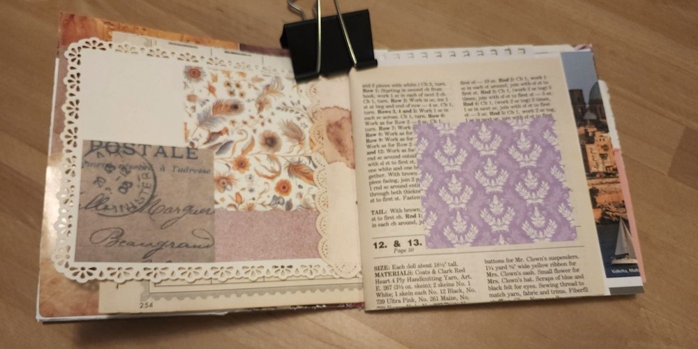 Handmade Junk Journal 60 pages 6x6"