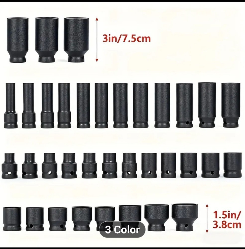 35pc 6point Impact Scoket Set