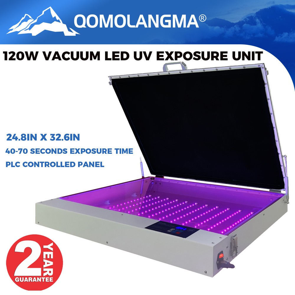 USA Tabletop Precise Vacuum LED UV Exposure Unit PLC Controlled Panel 120W