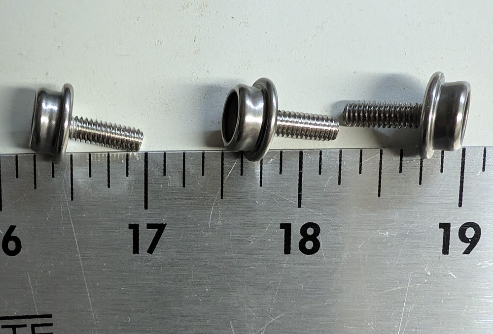 10 SNAP STUD TONNEAU, CONVERTIBLE,BOOT 1/2" STAINLESS MACHINE SCREW 8-32 THREAD