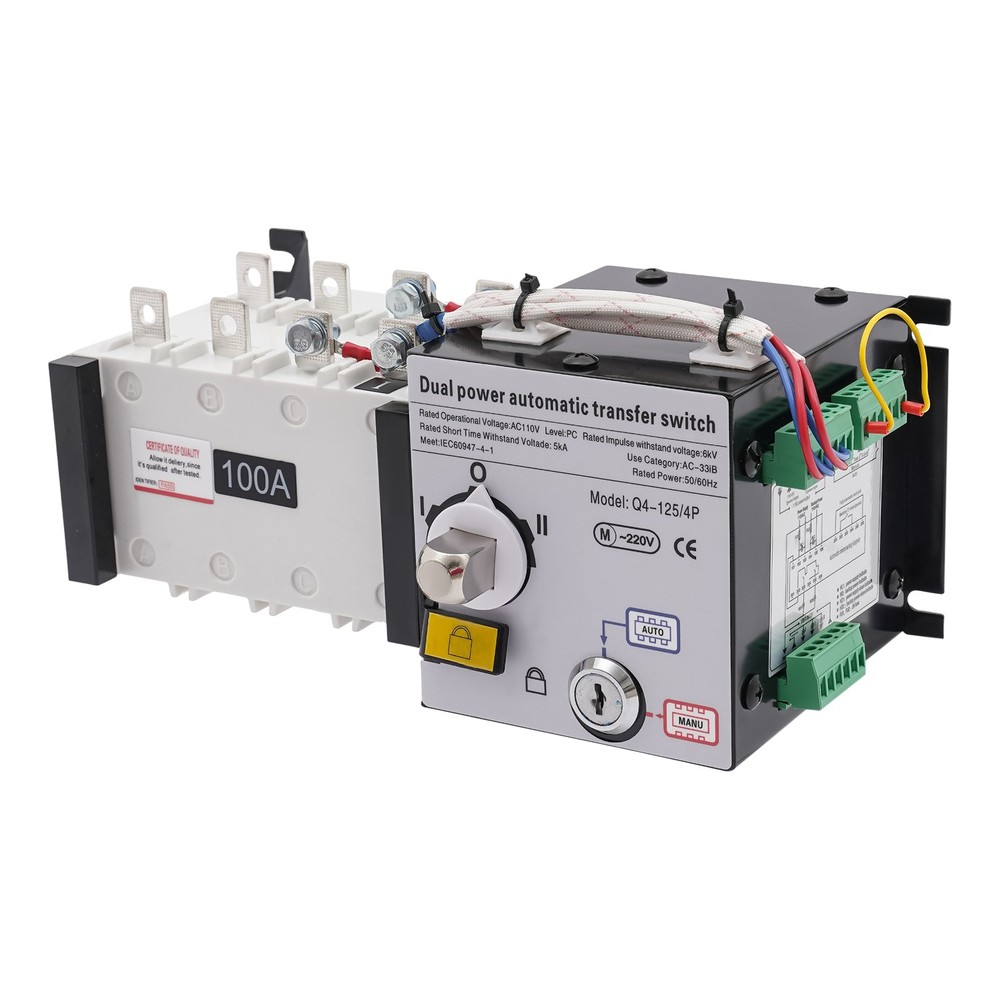 100A/4P Dual Power Automatic Transfer Switch Isolation Type Generator Converter