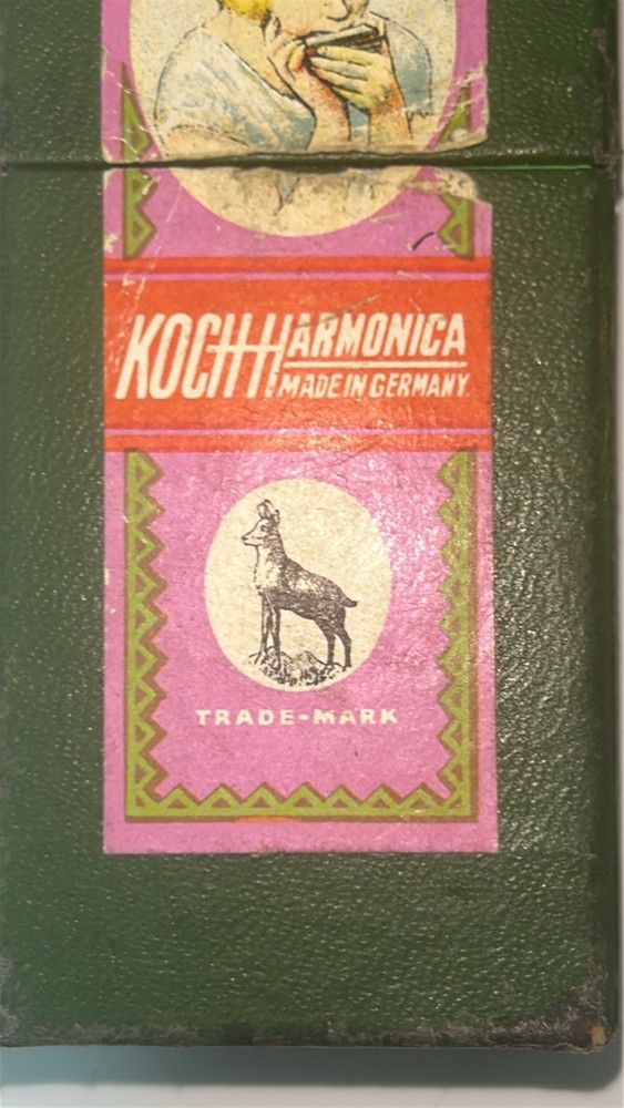 Rare Antique Koch's Harmonica & Case Germany