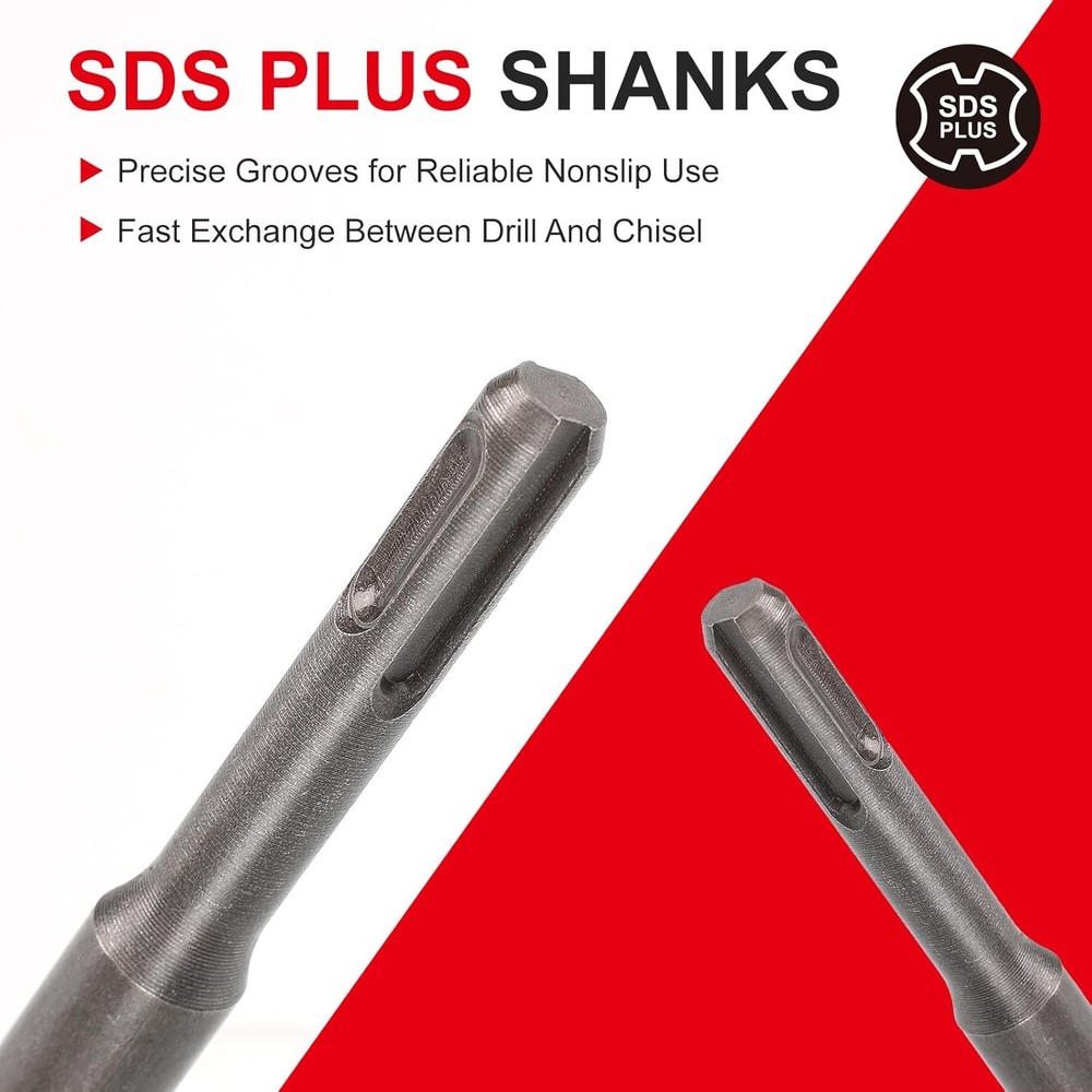 SDS-Plus Chisel Set for Rotary Hammer Drills, 3PC Masonry 3PCS