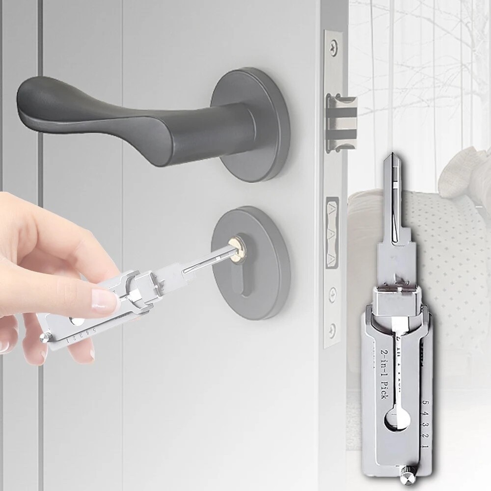 2-in-1 Stainless Steel Key Decoder SS001 PRO Lock Decoder Repair Tools Locksmith