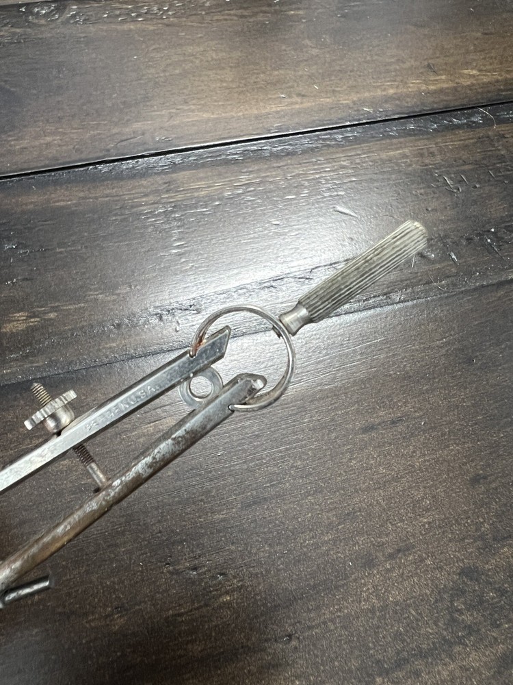 Bergen USA Bow Pivot Vintage Drafting Engineering Tool Compass Divider