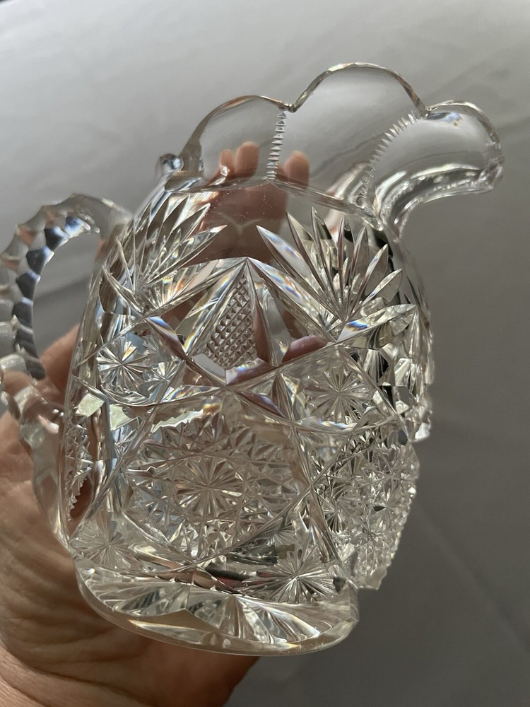 ABP Cut Glass Tall Creamer / Small Jug/ Small syrup