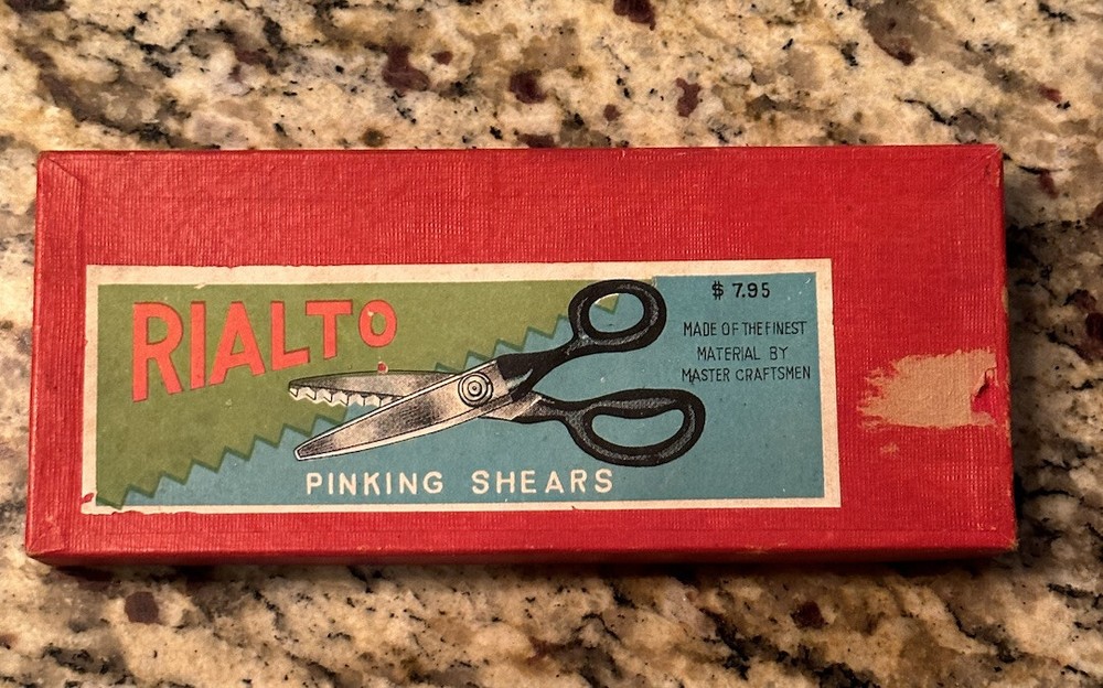 Vintage Rialto Pinking Shears Original Box Great Condition