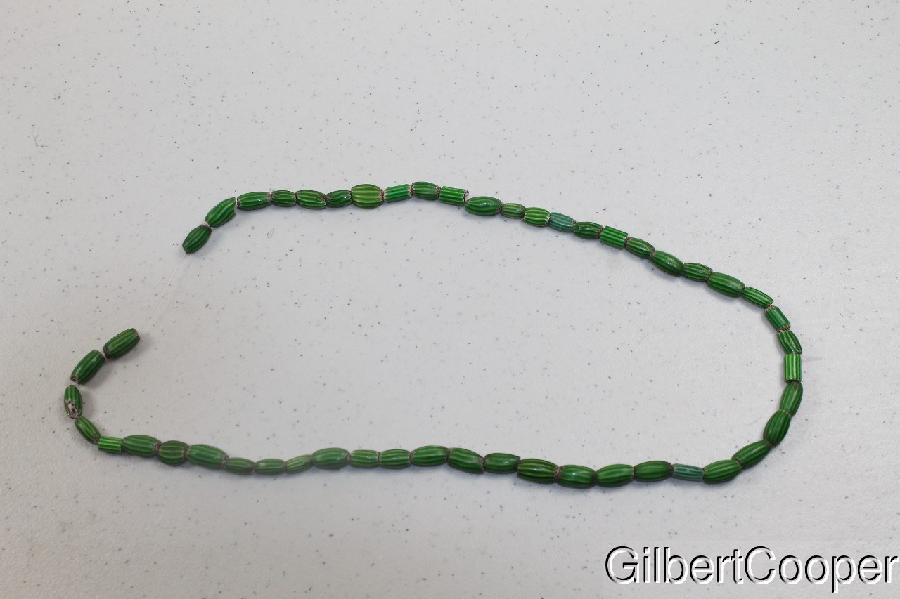 EARLY MELON TRADE BEADED NECKLACE - MUSEUM