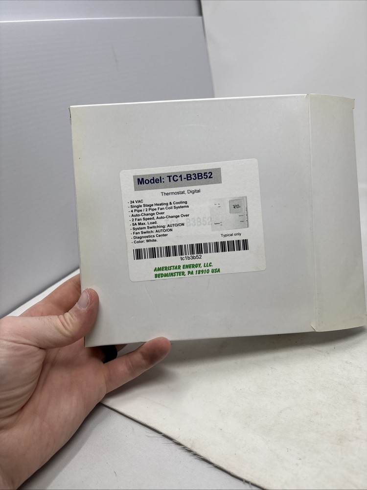 Digital 24 Volt Wall Thermostat - TC1-B3B52