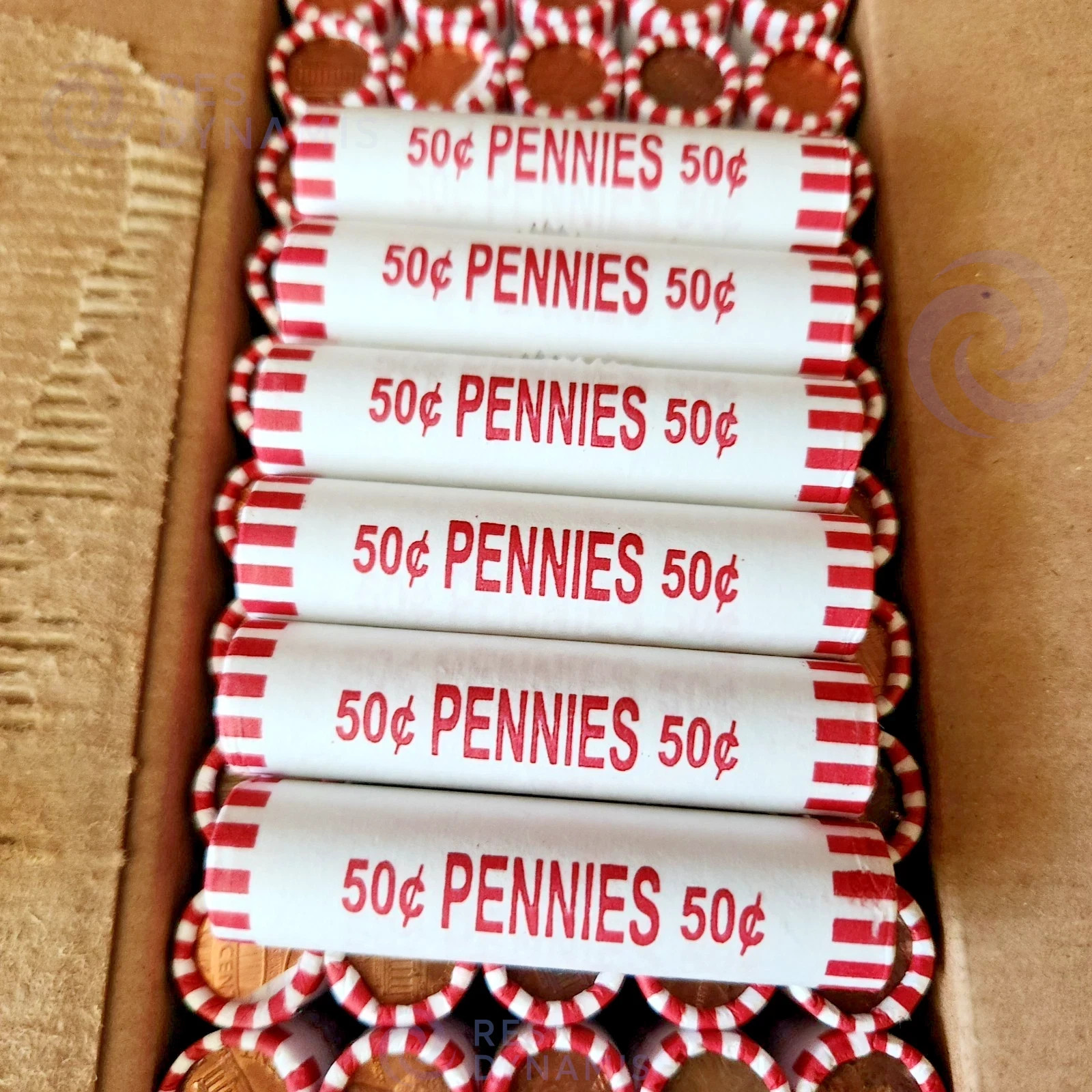 🔥 BANK SEALED Penny Rolls – 6 Full Rolls (300 Pennies) UNSEARCHED Estate Find‼️