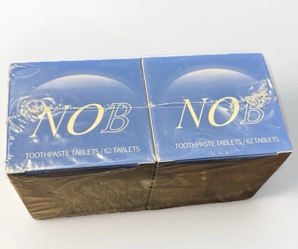 2 Pack Nob Toothpaste Tablets 124 Tablets Total