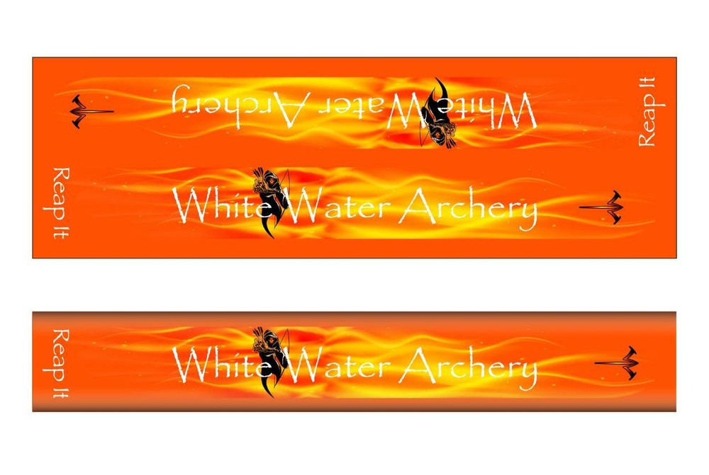 White Water Archery Grim Reaper "Reap it" Flames Orange Solid Stabilizer Wrap