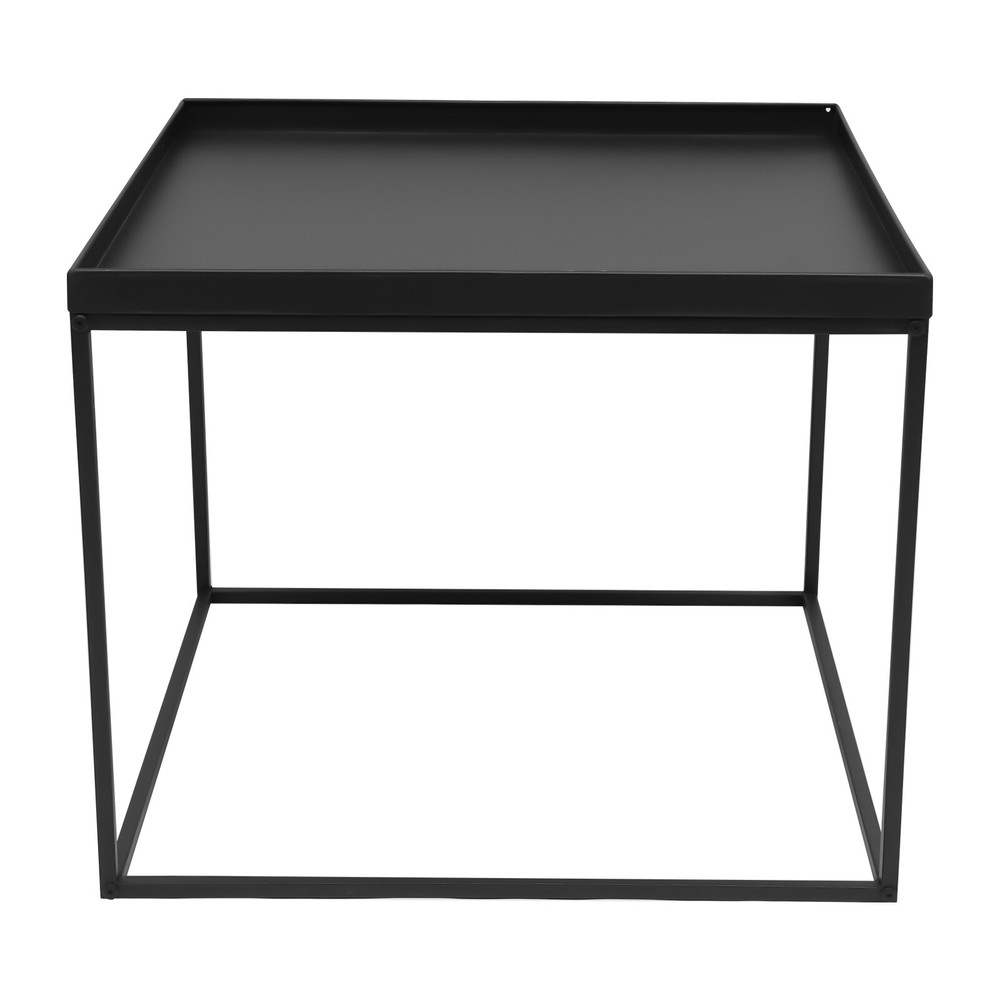 24" Square Table Metal Frame Table Portable Office Side End Table Camping Table