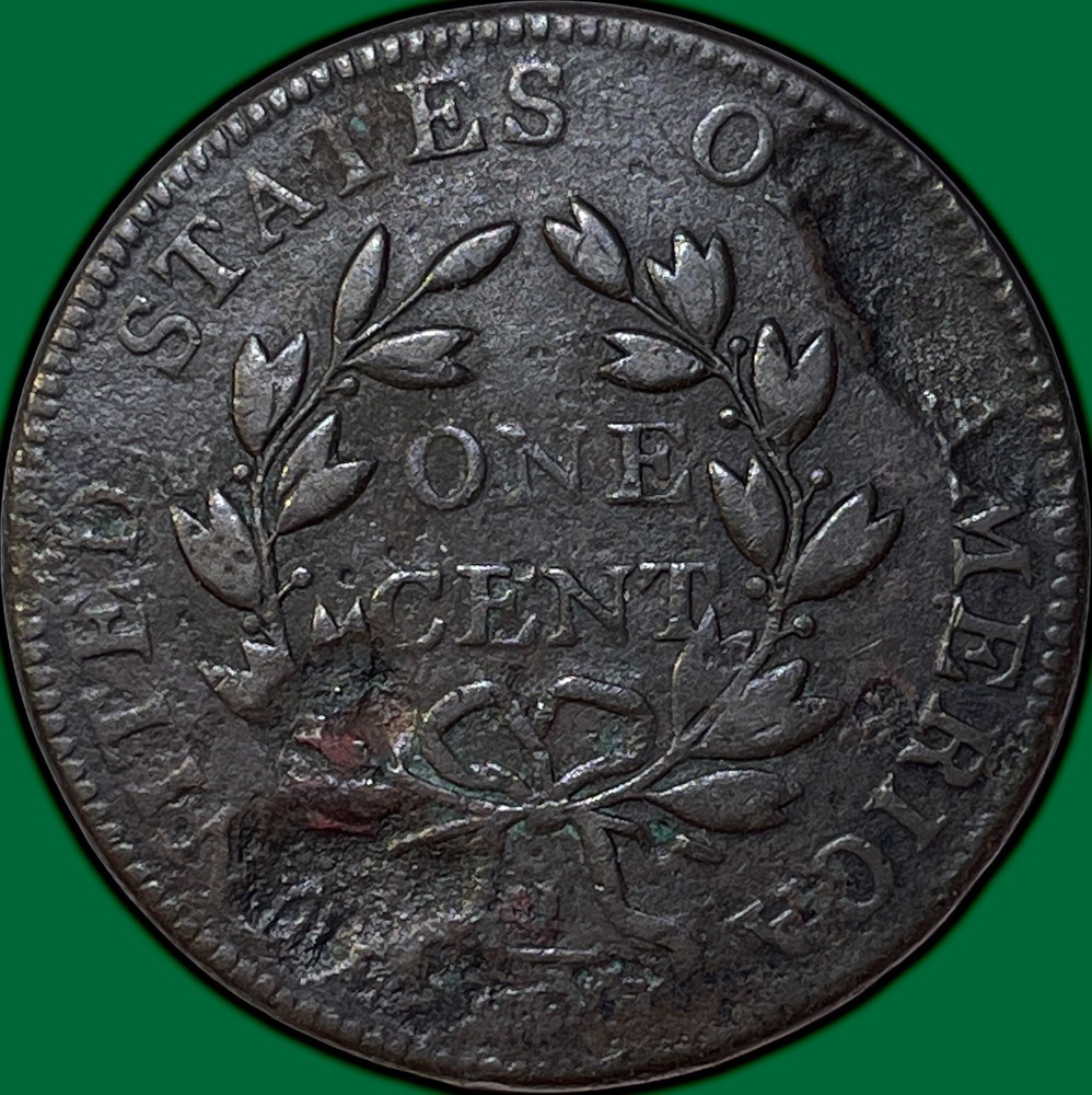 1802 Normal Reverse Draped Bust Large Cent Extremely Fine XF, Corrosion #35459