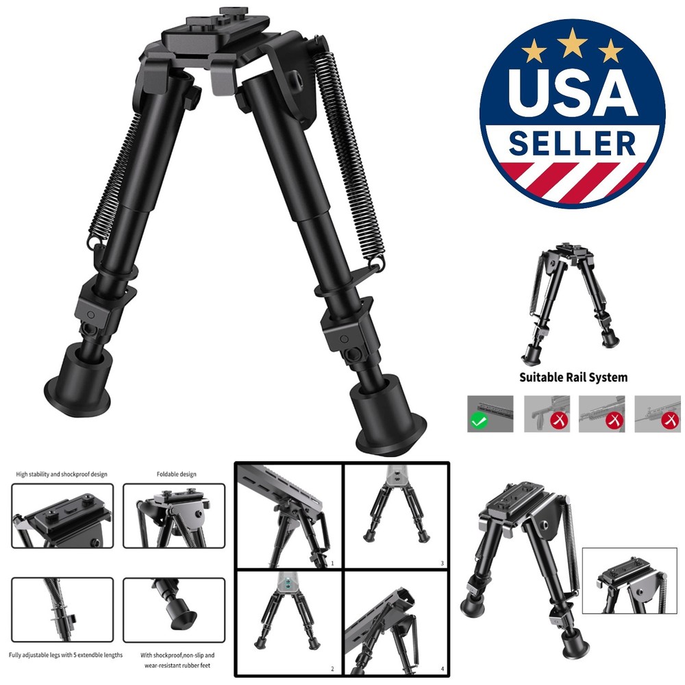 6-9 Inch Adjustable Bipod for M-Rail - Shockproof & Easy Install