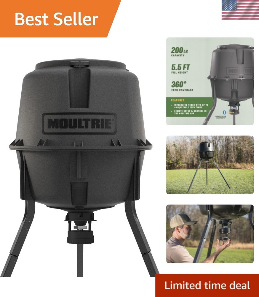 Deer Feeder Standard - 30-Gallon - Quick-Lock Hopper System - Digital Timer C...