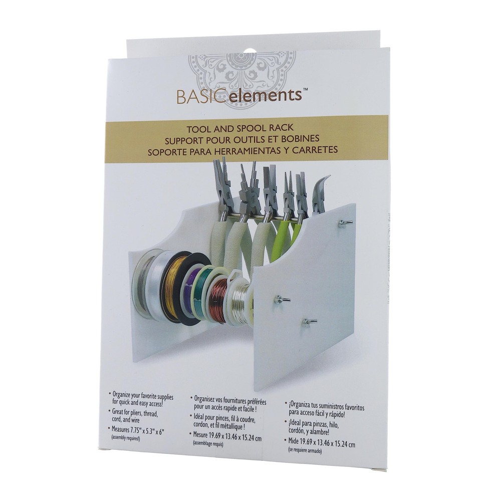 The Beadsmith Tool and Spool Rack – Basic Elements – Assembled Stand is 7.75”...