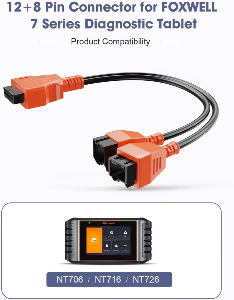 FCA 12 + 8 Cable Adaptor Cable for Chrysler/Dodge Car SE-CUrity Gateway Module