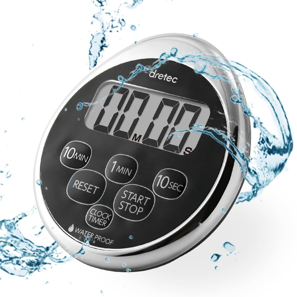Digital Timer Water Proof Shower Timer Shower Clock Bathroom Magnetic Backing...