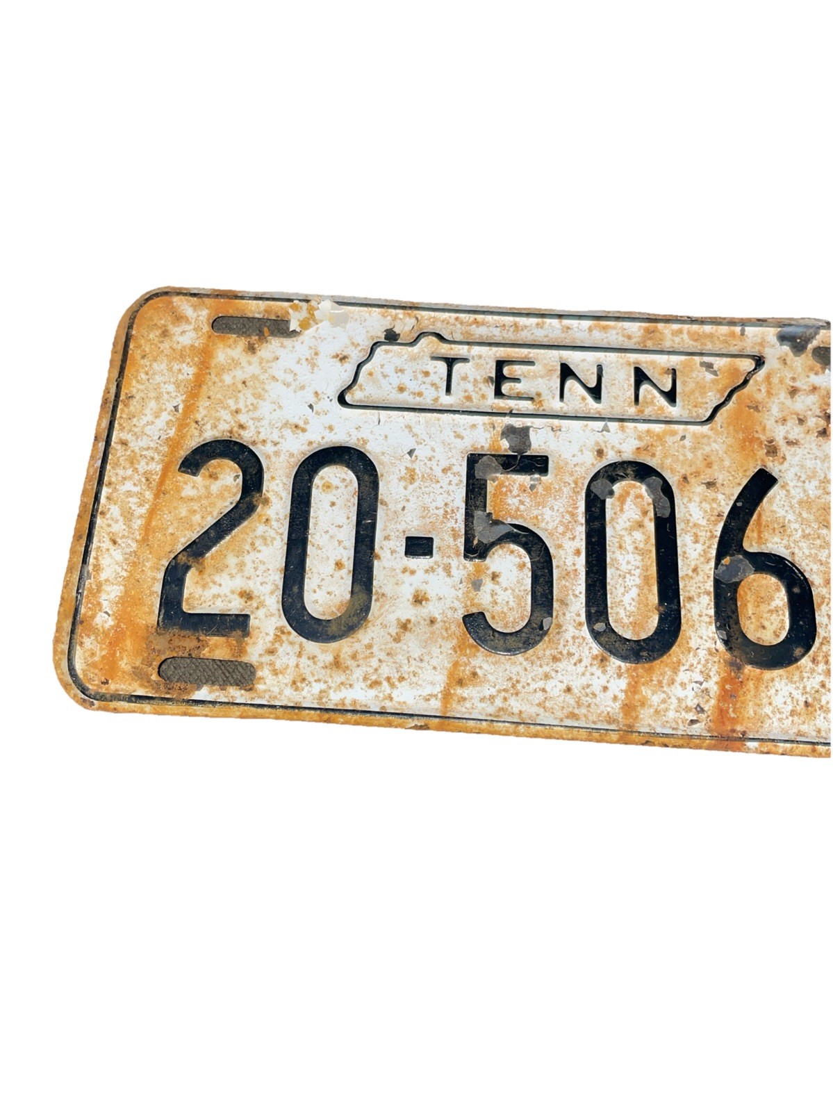 1960 Tennessee License Plate Vintage Rusty