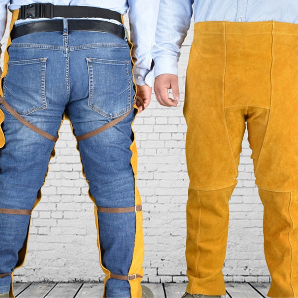 Fire Resistant-Chaps Adjustable Welding-Chaps Adjustable Buttons Cut Resistant