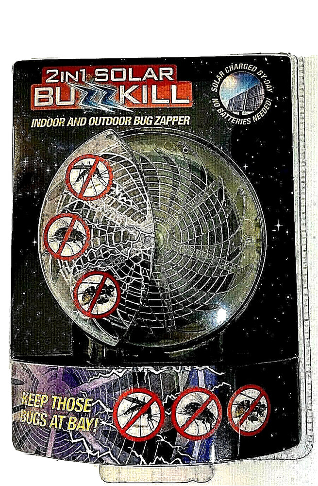 2 IN 1 SOLAR BUZZKILL INDOOR AND OUTDOOR BUG ZAPPER