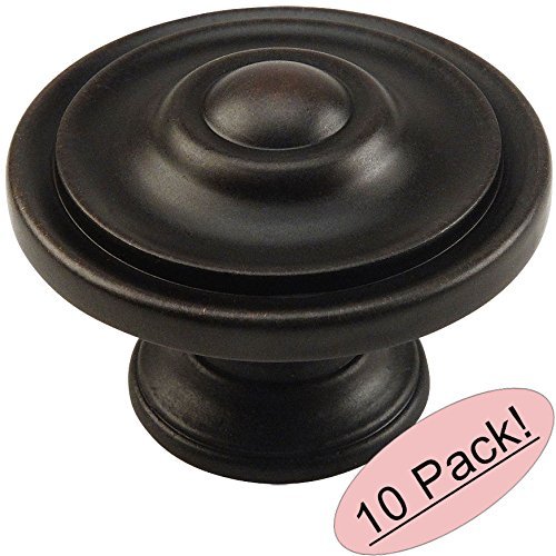 *10 Pack* Cosmas Cabinet Hardware Oil Rubbed Bronze Round Knobs #6821ORB
