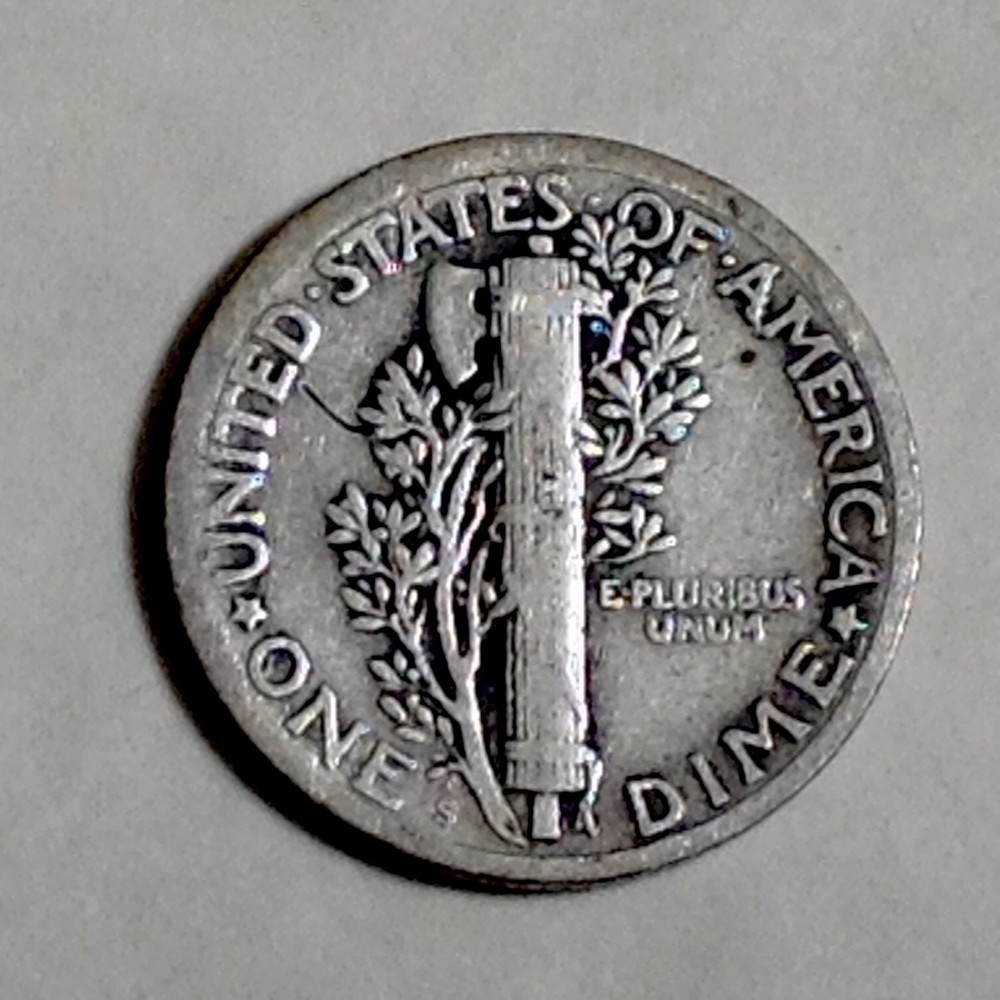 1926 S Mercury Dime 10 Cents cd -
