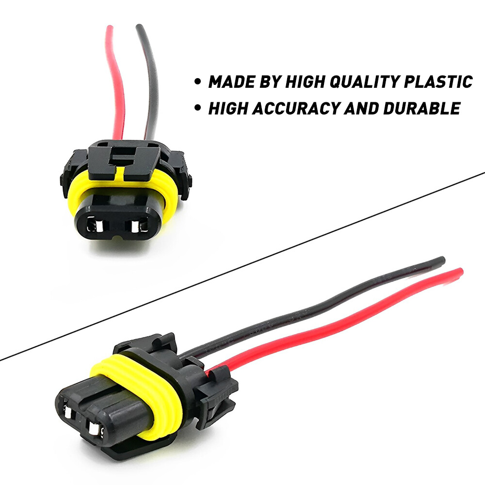 Wire Pigtail Female S H11 Two Harness Head Light Low Beam Socket Connector Plug