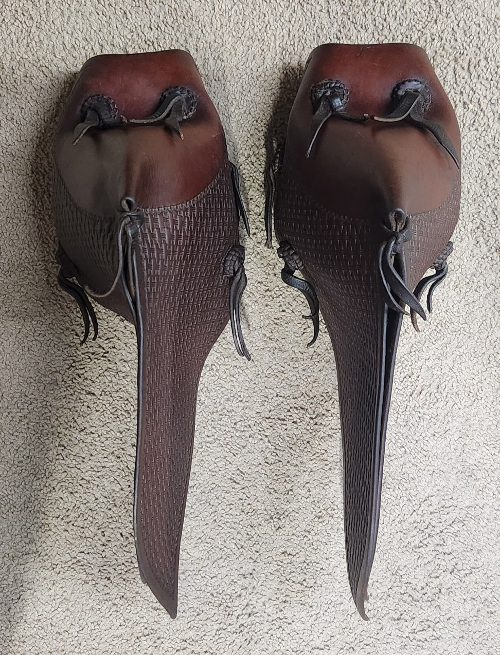 Vintage Western Tapaderos Tooled Wilsons Custom Saddlery California